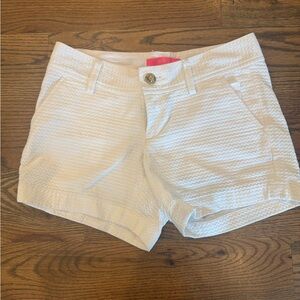 Lilly Pulitzer Cream Textured Women Shorts